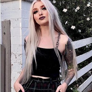 Black chain strap crop top ⛓